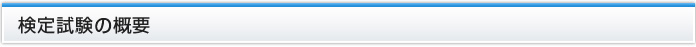 検定試験の概要